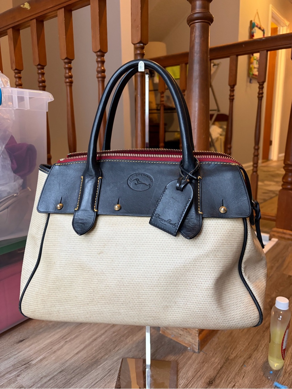 Dooney & Bourke Wilson Panama Waxed Cotton Canvas and Smooth Leather Satchel